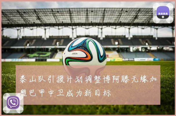 泰山队引援计划调整博阿滕无缘加盟巴甲中卫成为新目标
